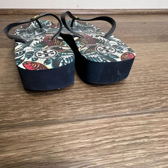 Tory Burch Wedge Flip-Flops - Picture 3 of 11